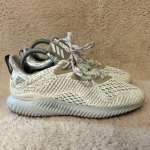 Adidas Alphabounce EM Aramis Mesh Knit Tan White Running Shoes BW1132 Womens 7